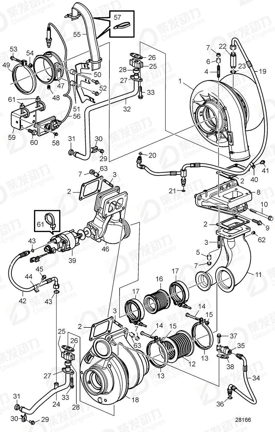 VOLVO Exhaust pipe 22298176 Drawing